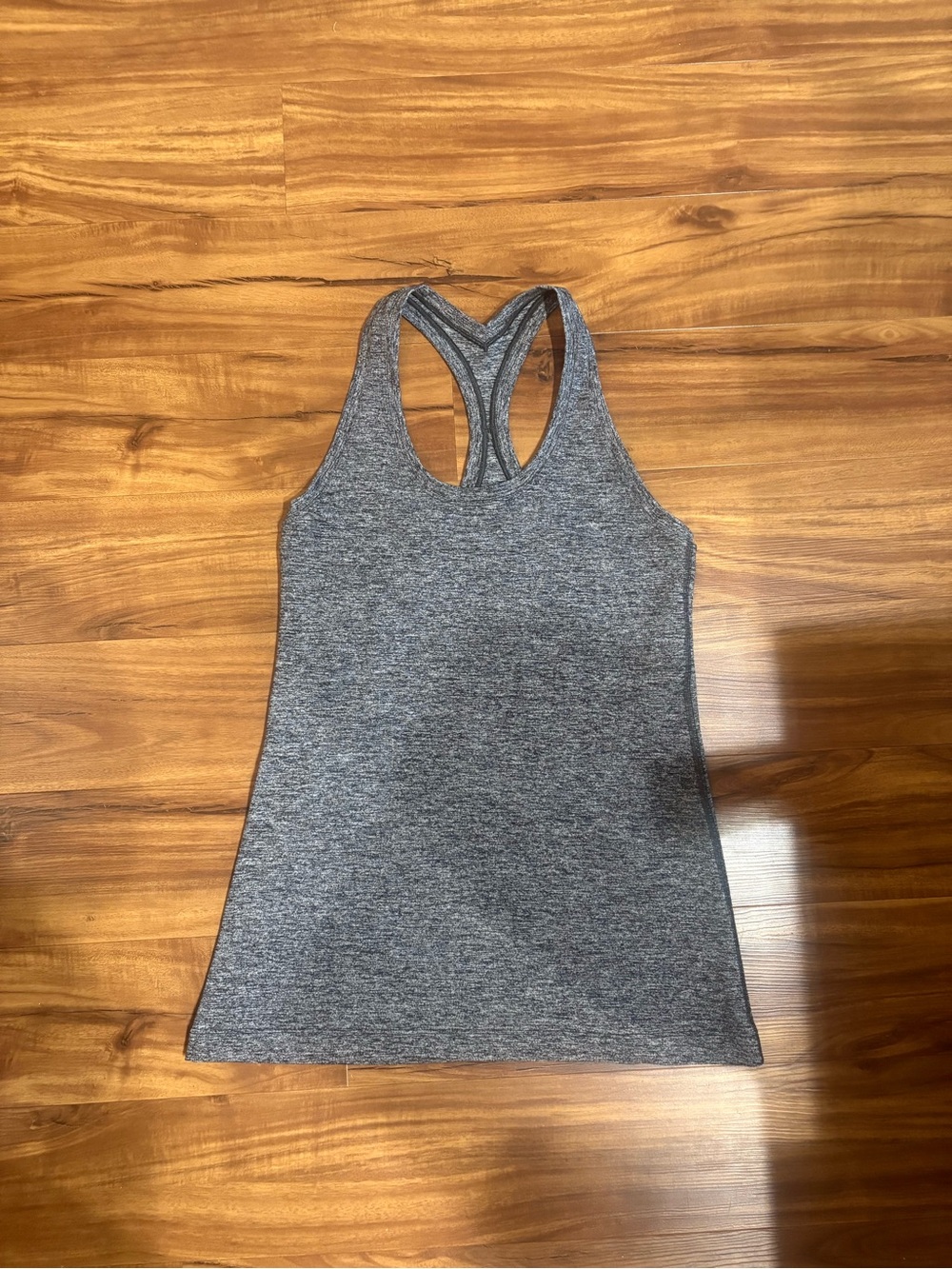 Lululemon Gray Racerback Tank Top Comfortable Athletic Layer